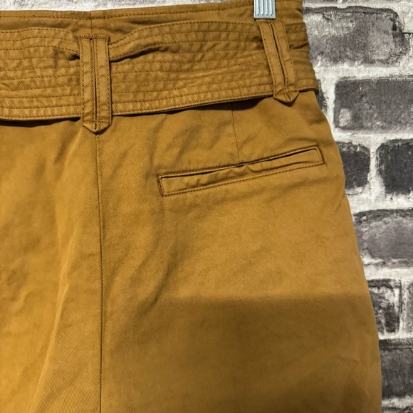 Sezane ROME NEW SHORTS Caramel brown paperbag belted waist - Picture 10 of 12